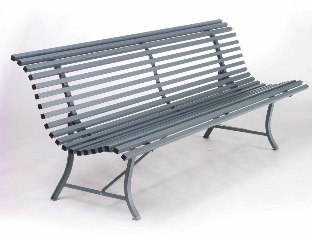 Banc de jardin 4 places en acier longueur 200cm LOUISIANE Banc de jardin 4 places en