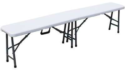 Banc pliant 183x30x47cm plastique métal - P OUTILLAGE Banc pliant 183x30x47cm plastique