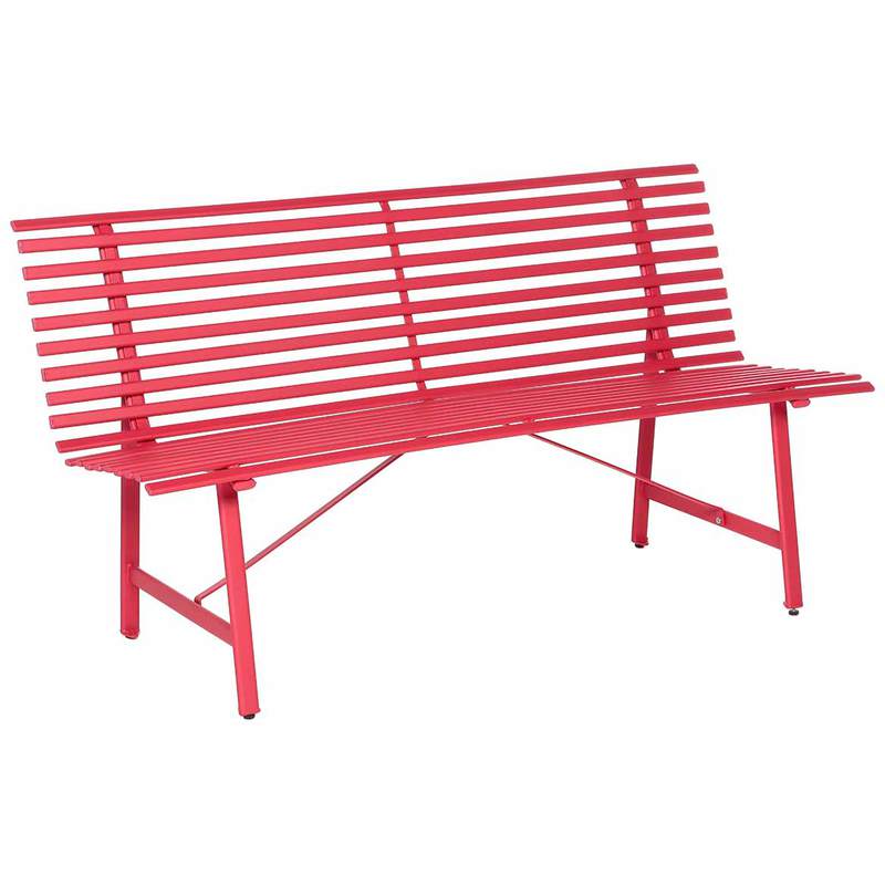Banc de jardin en métal Tampa Groseille Hespéride - Banc de jardin en métal Tampa