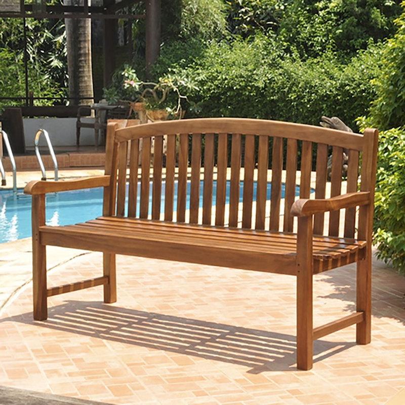 Banc en bois de teck huilé - Banc de jardin 150 cm