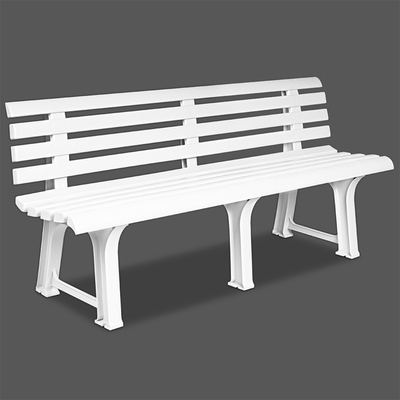 Banc de jardin parc Terrasse ORCHIDEE blanc PVC -