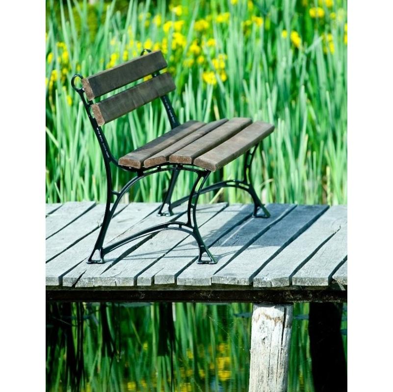 Banc de jardin en bois couleur palissandre et alum