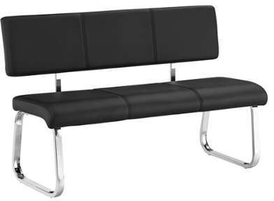 Banc design avec dossier VILAS noir