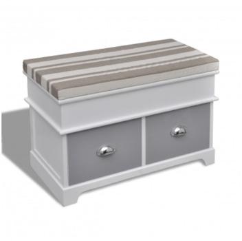 VidaXL Banc de rangement avec 2 tiroirs coussin inclus VidaXL Banc de rangement avec