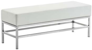 CLP Banc 3 places Tulip acier inoxydable blanc 46