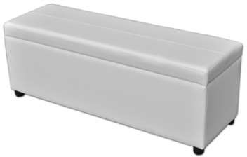 VidaXL Banc de rangement en bois Blanc