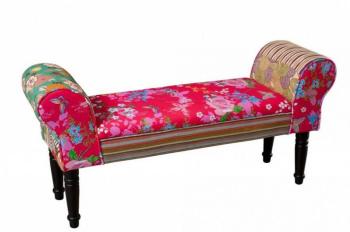 Banc de lit KATE tissu bohème Banc de lit KATE tissu bohème