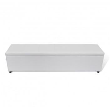 VidaXL Banc banquette coffre de rangement blanc ta
