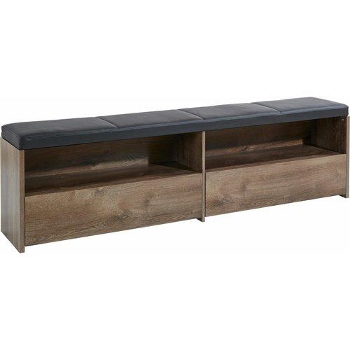 Banc bout de lit en revêtement synthétique, 2 nich