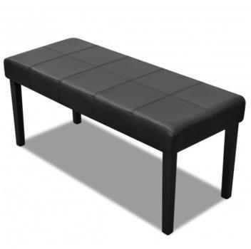 VidaXL Banc en simili cuir de haute qualité Noir