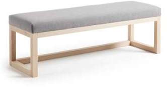 Banquette scandinave en tissu - BAILA GRIS Banquette scandinave en tissu