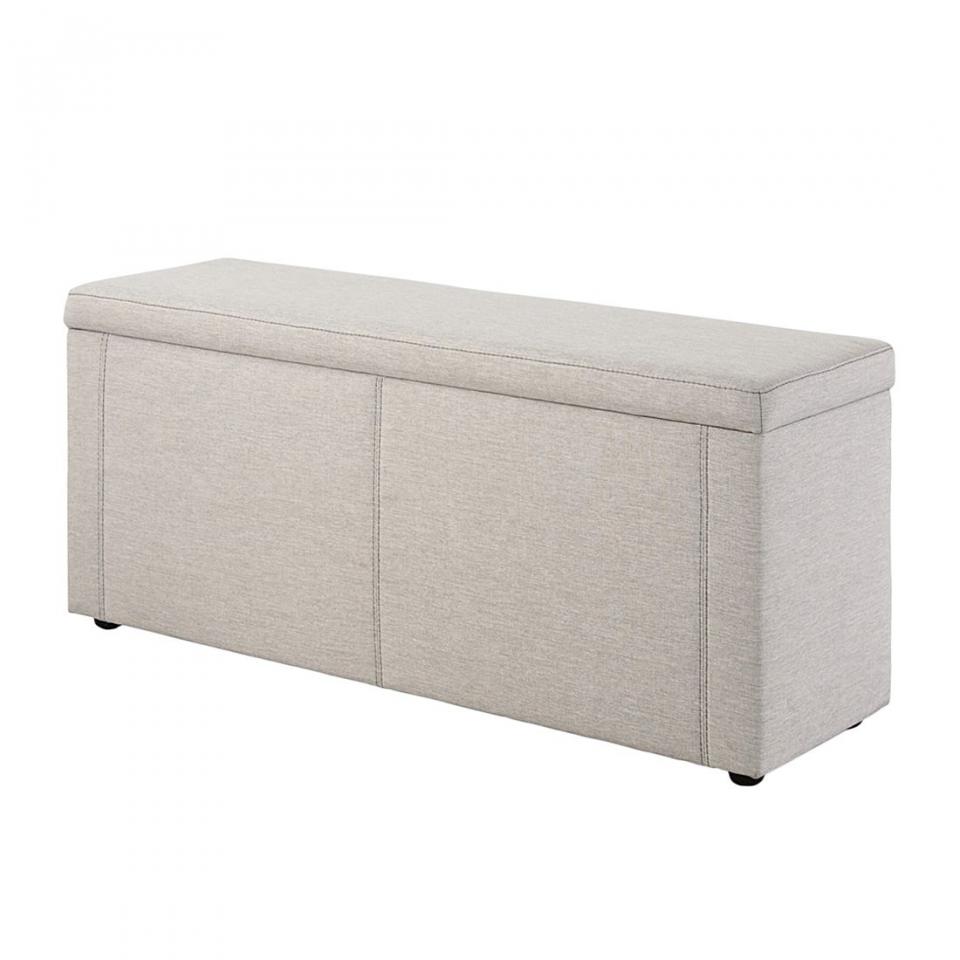 Banc Rhyme - Textile - Gris - Largeur : 164 cm