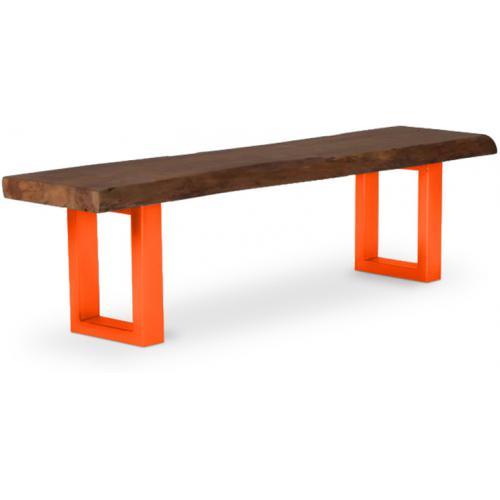 Banc en bois style industriel Orange
