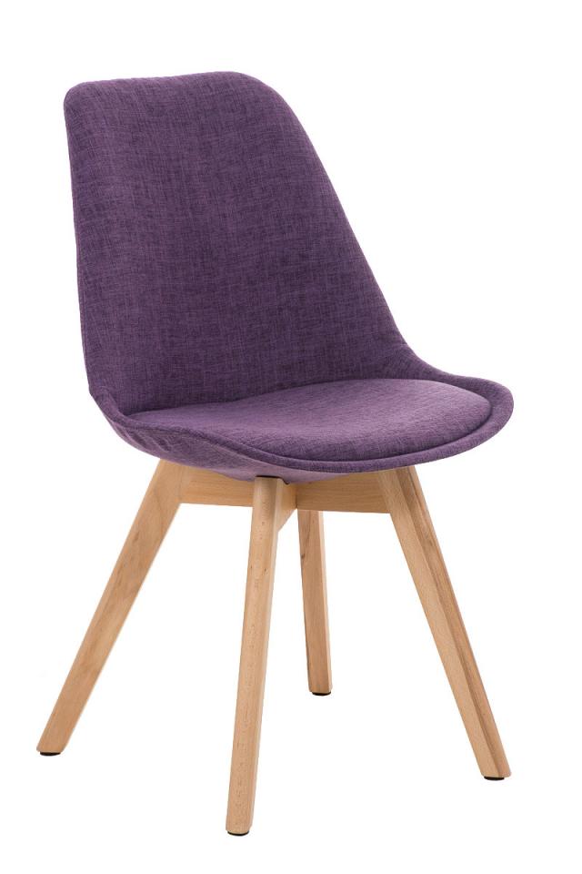 CLP Chaise Borneo tissu nature bois violet 47 cm