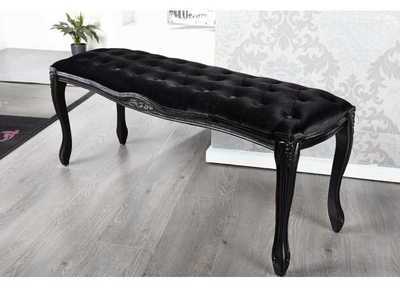 Banc 115 cm en velours coloris noir