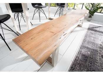 Banc style industriel en bois massif acacia Elissa Banc style industriel en bois