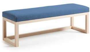 Banquette scandinave en tissu - BAILA BLEU Banquette scandinave en tissu