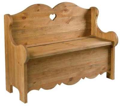 Banc Brunswick 1m10 Avec Coffre En Pin Massif Ciré