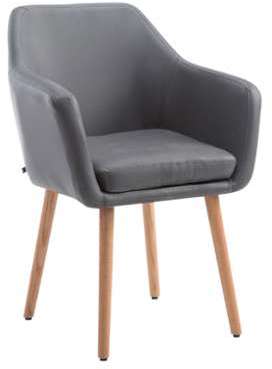 CLP Chaise visiteur Utrecht Simili cuir Nature boi