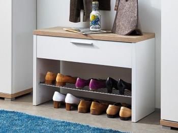 Banc à chaussures TOMI sonoma/blanc
