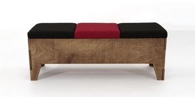 Banc Coffre Design Nordique 3 places - 111 cm