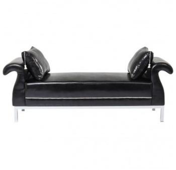 Banc design effet cuir noir Parker Banc design effet cuir noir