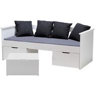 Banquette lit 90 x 190 cm blanc laqué - SOON