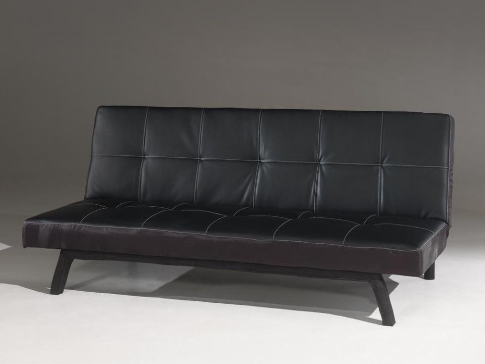 Banquette clic-clac MANHATTAN éco-cuir noir