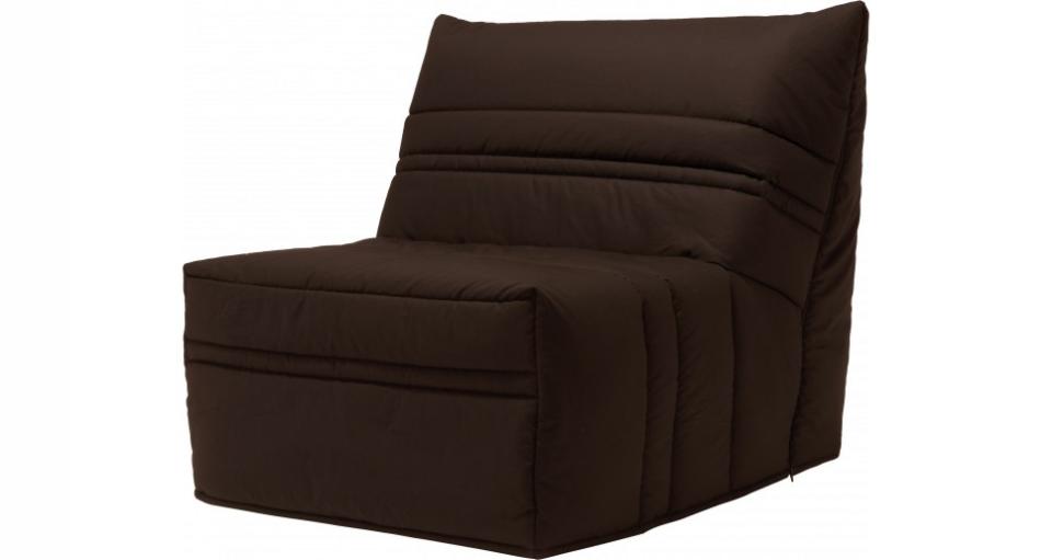 Banquette BZ tissu chocolat matelas 90x190 Sofafle