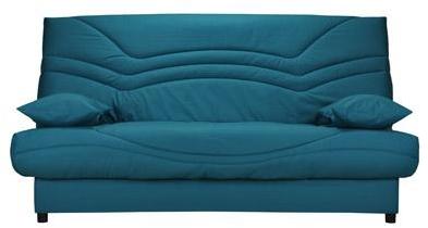 Banquette-lit clic-clac 130cm 26kg motif bleu canard Banquette-lit clic-clac 130cm
