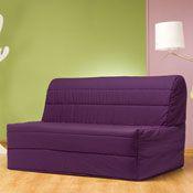 Banquette BZ en coton uni avec matelas mousse 9cm