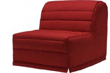 Banquette BZ tissu chiné rouge matelas 90x190 Sofaconfort Banquette BZ tissu chiné rouge