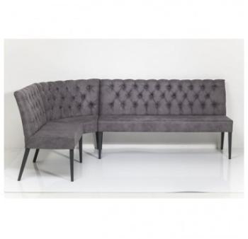 Banquette d angle design capitonné grise Senda Banquette d angle design capitonné