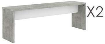 Lot de 2 bancs en bois banc Lot de 2 bancs en bois banc