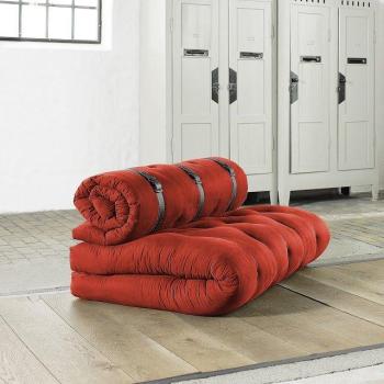 Chauffeuse 2 places BUCKLE UP futon rouge couchage