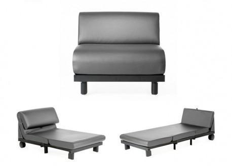Fauteuil lit 1 Place ROLLING 80 SEPIA (cuir artificiel) Fauteuil lit 1 Place ROLLING