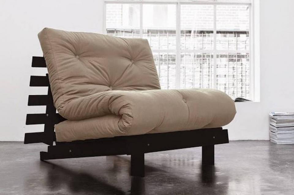 Fauteuil BZ wengé ROOTS WENGUE futon taupe couchag