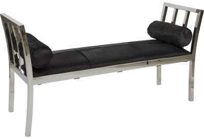 Banc méridienne en cuir et métal contemporain Benn