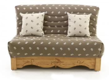 Canapé convertible BZ pin massif sculpté 160 x 200