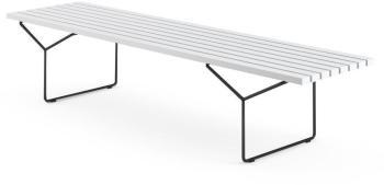 Bertoia - Banc de jardin - blanc châssis noir Bertoia - Banc de jardin -