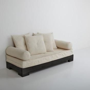 Banquette convertible, 2 ou 3 p, socle noir, Sahel