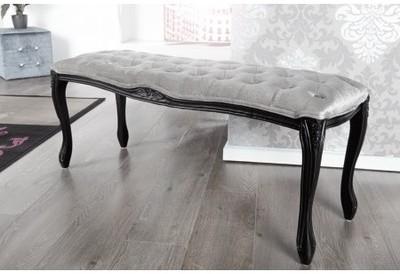 Banquette capitonné velours gris