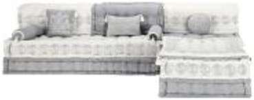 Banquette dangle modulable 6 places en coton gris