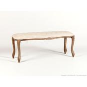 Bout de lit en bois et coton Longueur 114 cm MARTH