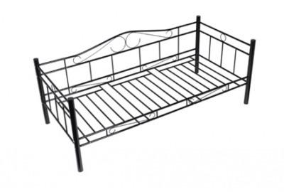 VidaXL Lit banquette métal noir 90 x 200