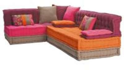 Banquette dangle 6 places en coton multicolore Bo