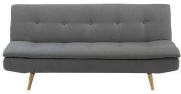 Banquette convertible 2/3 places en tissu gris Dak