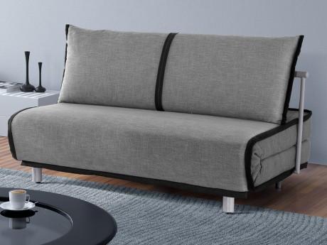 Canapé convertible tissu DALTON - Gris et bandes a