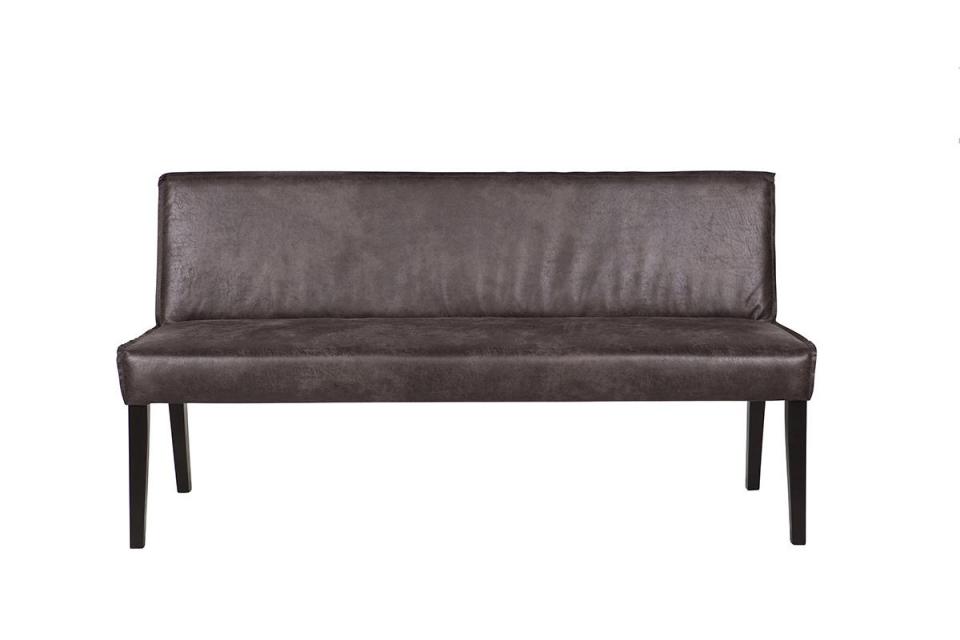 Banquette vintage cuir noir 2 places ASPEN