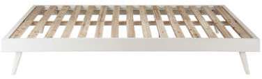 Lit banquette scandinave 140x190 en pin blanc Sixt